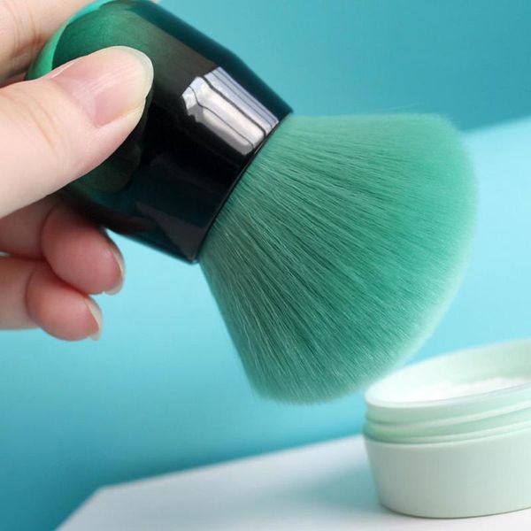 

makeup brushes 1 pc large soft blusher brush pink hair mushroom powder with portable aluminum short handle make up tool