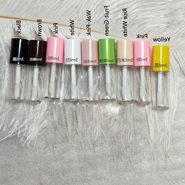 

storage bottles & jars 50/100pcs3ml mini colorful caps transparent lipgloss tube. small cosmetic lipstick sample bottle, diy lip tubes