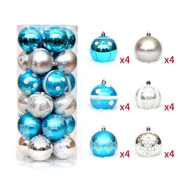 

party decoration 24pcs 6 cm christmas ball decorations styles pendant drop