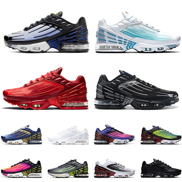 

men womens leather triple black tn plus 3 running shoes tuned mesh white sneakers trainers grey laser blue deep royal parachute pack hyper
