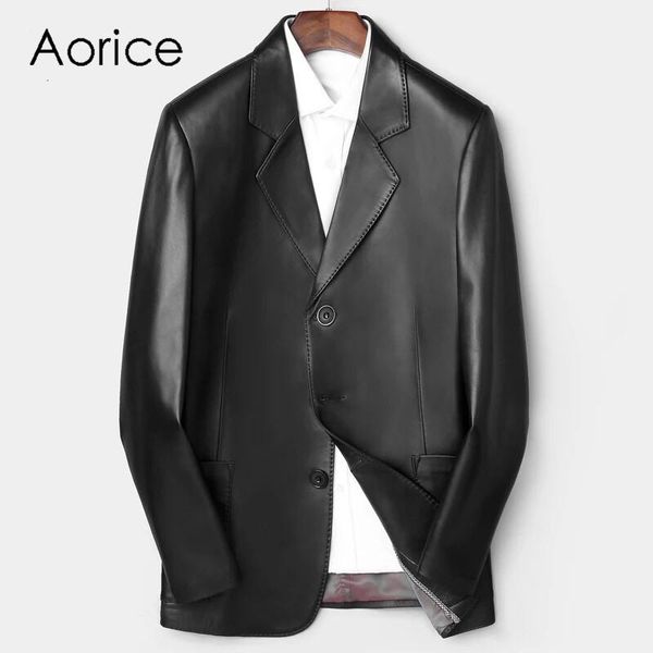 

men's jackets pudi mt907 2021 fashion genuine leather jacket real sheepskin winter coat autumn and warm outwear, Black;brown