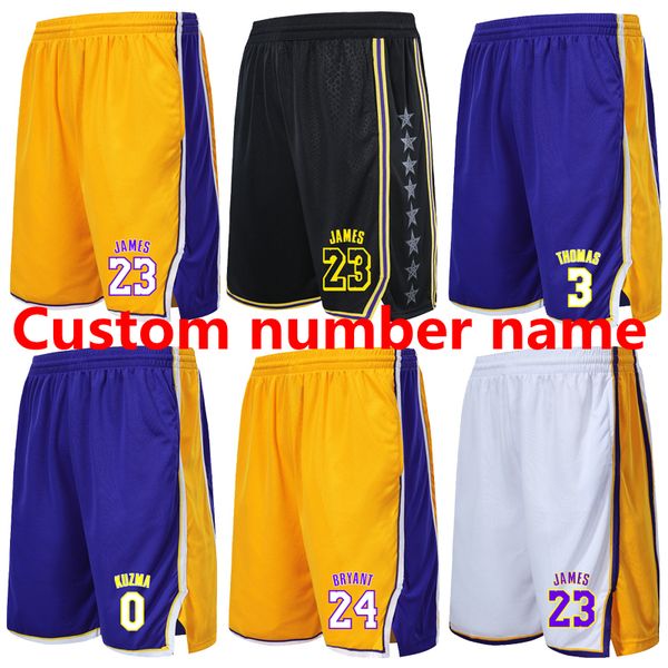 

custom number name men shorts gym men sports athletic running sport fitness beach basketball jogging man loose short pants, Black