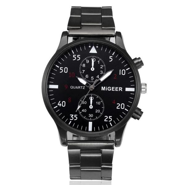 

wristwatches migeer brand watches men sports stainless steel men's quartz reloj hombre horloge mannen 2021 relogio masculino, Slivery;brown