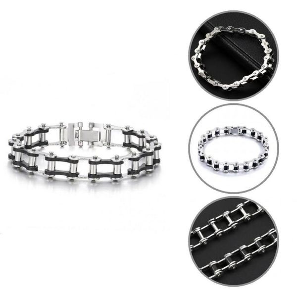 

bangle bicycle chain bracelet hand decor men stylish wear resistant cool bike style, Black