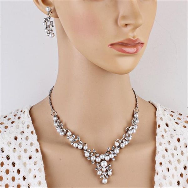 

pendant necklaces vintage statement necklace party leaves pendants bib fashion chunky jewelry for women girls, Silver