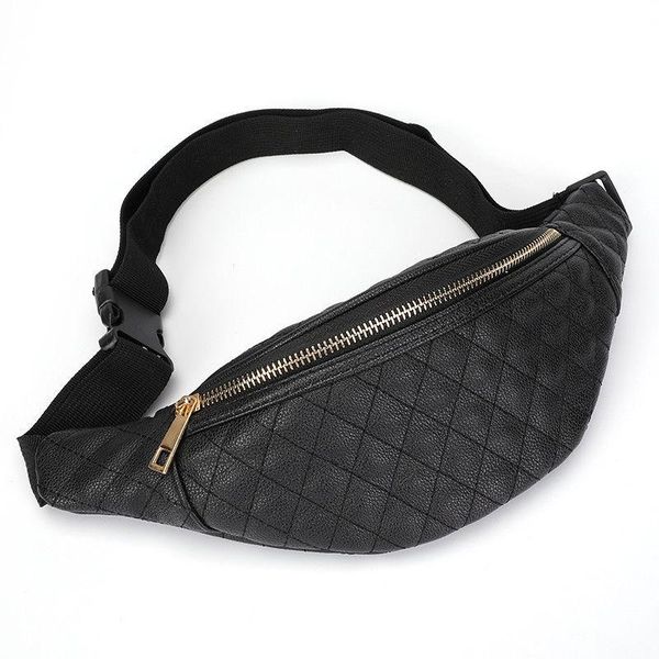

women bum adjustable belt bag fanny pack pouch travel hip purse waist festival money leather holiday wallet black gold bags