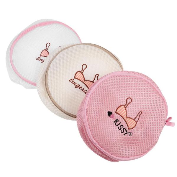 

laundry bags 3pcs underwear washing bag mesh net with zipper travel