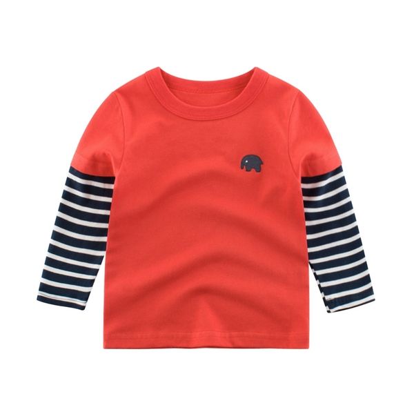 

27kids autumn new korean children's long sleeve cotton girls' t-shirt, White