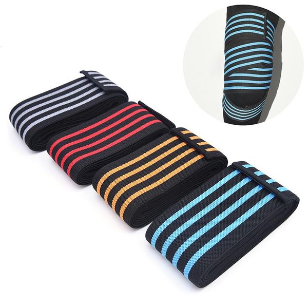 

elbow & knee pads 1pc 180cm * 8cm wraps adjustable compression sleeves for crossfit weightlifting training gym fitness workout strength, Black;gray