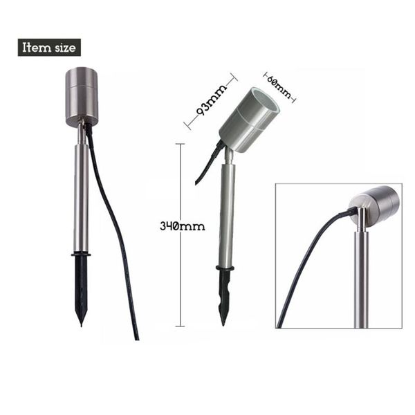 

grassplot spike stainless steel led garden light waterproof ip65 lawn landscape 5w gu10 spot lights lamps