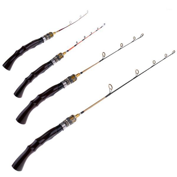 

winter ice fishing rod 2 sections high strength wooden handle pole 4 sizes boat rods