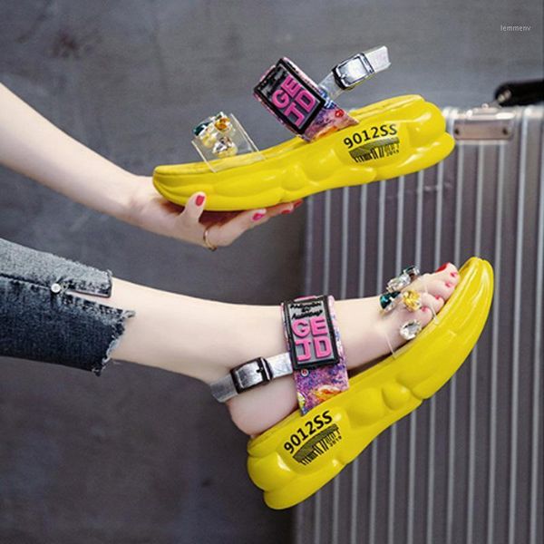 

sandals women's casual shoes beach flat student's water drill thick soled1, Black