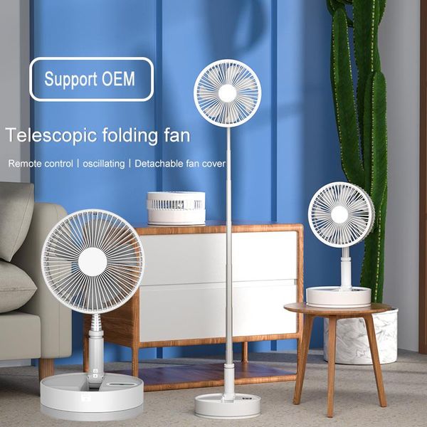 

electric fans portable retractable usb charging fan with ring light timing control touch panel - white