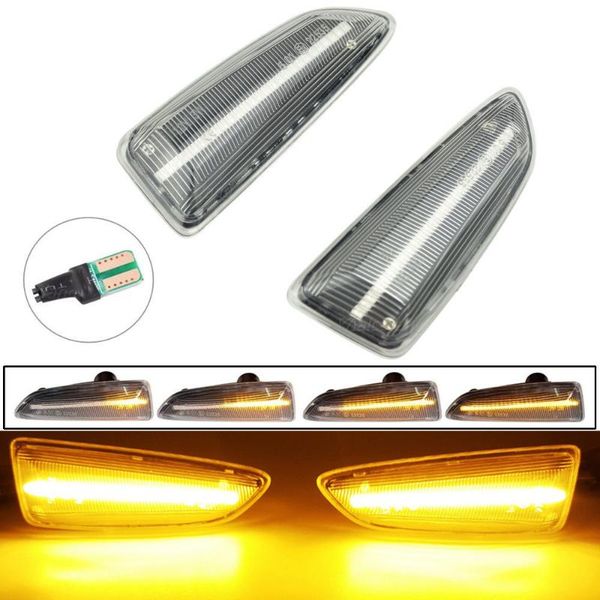 

2pcs led dynamic side marker turn signal light for regal zafira tourer c astra j k grandland x crossland insignia b emergency lig lights