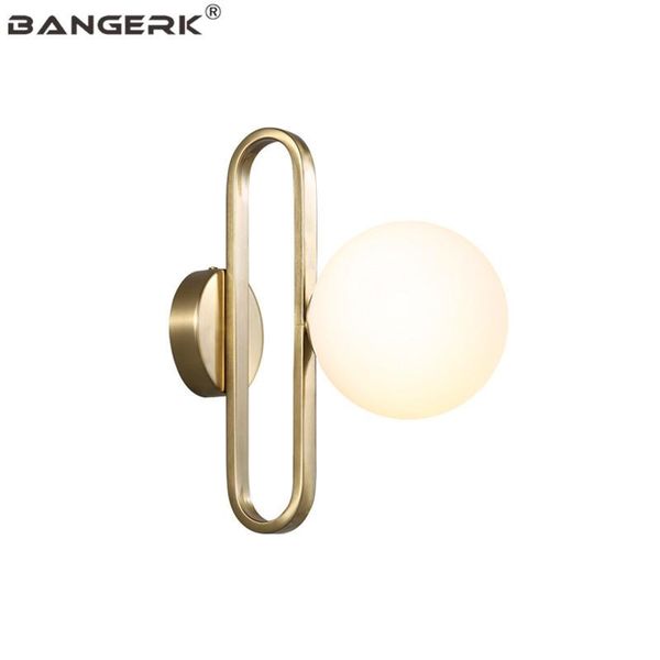 

wall lamp nordic design modern led loft decor sconce iron glass ball bedside light fixtures home lighting luminaire