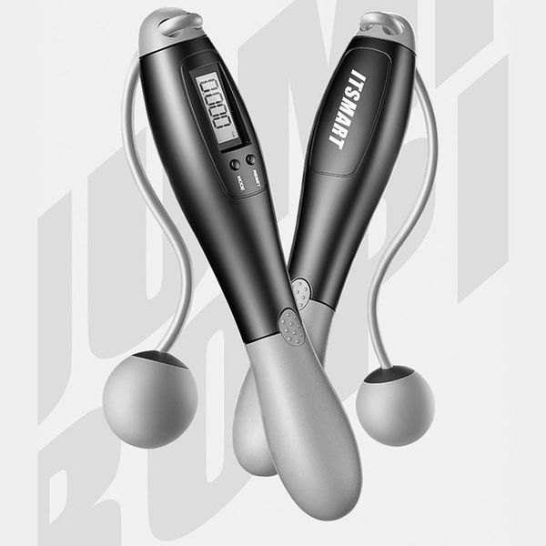 

jump rope with counter cordless wtih massage mode for calf recover home gym speed weighted ropeless skipping ropes