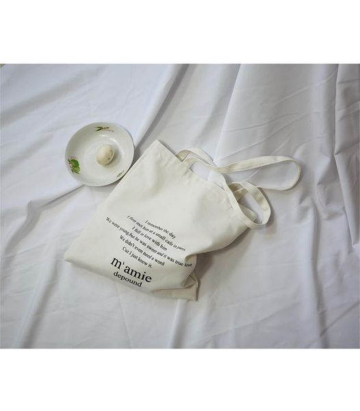 

shopping bags large capacity canvas tote bag fabric cotton cloth reusable women beach handbags printed