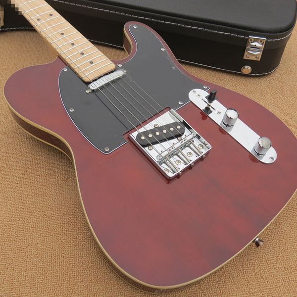 

wine red electric guitar tl, maple neck, basswood body, high quality