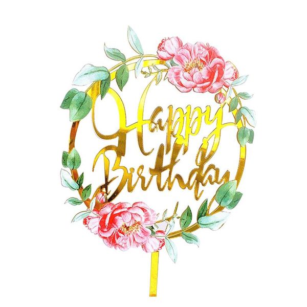 

other festive & party supplies cake er wedding dessert insert acrylic colored flowers happy birthday mother cupcake decorating tool baki