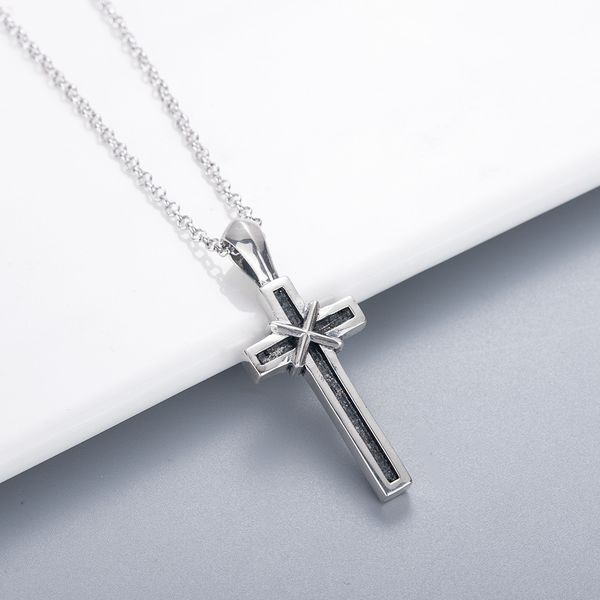 

classic crosin ch ch cross thai silver hip hop trendy sweater chain for men and women valentine's day gift