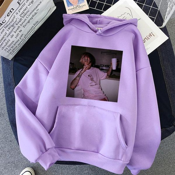 

men's hoodies & sweatshirts 90s lil peep hell boy lil.peep men women hooded pullover male female sudaderas cry baby hood hoddie, Black