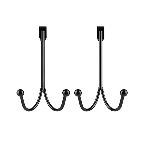 

2pcs/set iron art coats towel organizer multifunction home punch el double hanger hooks modern hats over door robes & rails