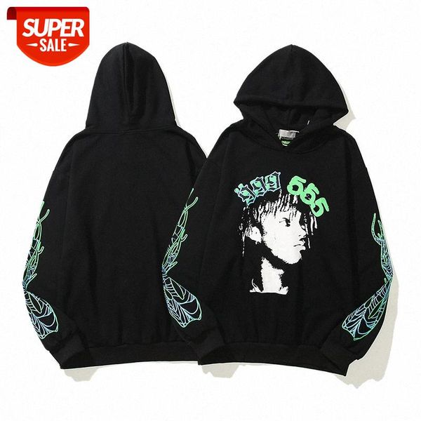 

travis scott hip-hop avatar print hooded sweatshirt jacket #my9a, Black
