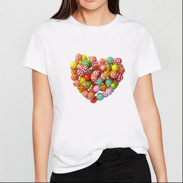 

vogue love paint casual graphic womens t shirts tees korean harajuku kawaii short sleeved female, White