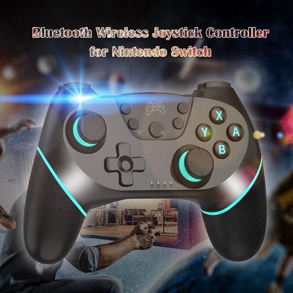 

game controllers & joysticks regemoudal bluetooth 3.0 ergonomically designed wireless handle with dual motors for and switch games.