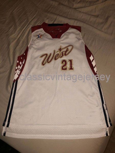 

stitched custom 2007 tim duncan all star game jersey ncaa men basketball jerseys, Black