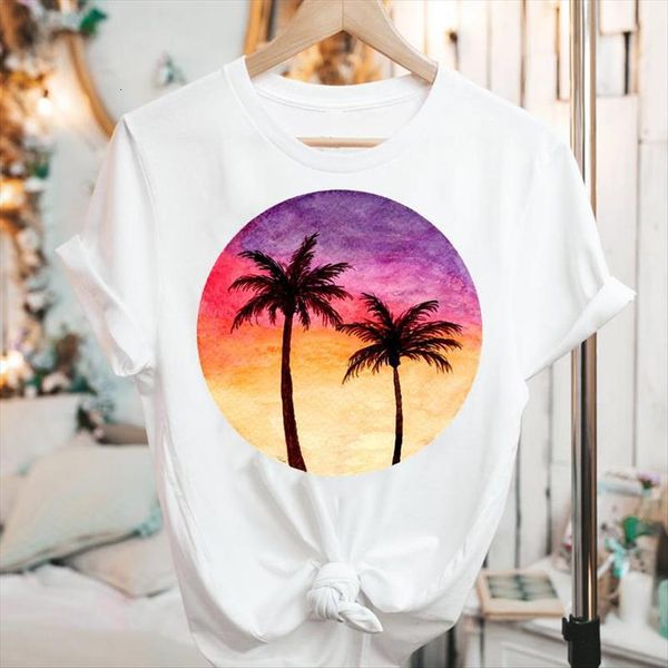 

graphic short sleeve beach womens travel funny cartoon summer fashion print female clothes tees t shirt, White