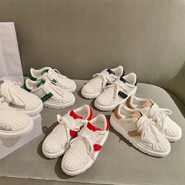 

family shell head small white shoes for women in early spring 2021, Black