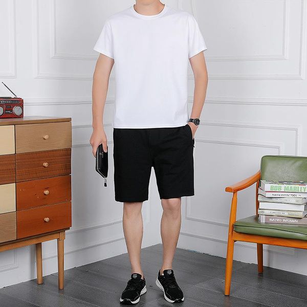 

men's tracksuits mens joggers set 2021 men outfit short-sleeved shorts casual loose t-shirt spirit group big size sport wear, Gray