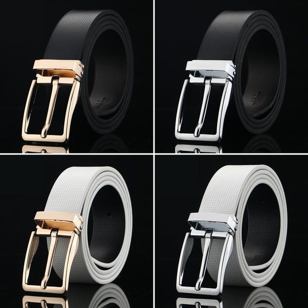 

belts 2021 belt men's genuine leather fashion pin buckle cowhide jeans designer men white black, Black;brown