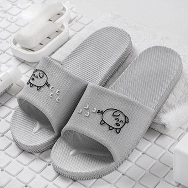 

slippers summer women ladiesÂ pig cartoon indoor casual flip flopsÂ shoes sandals home bedroom zapatillas de casa#d24, Black