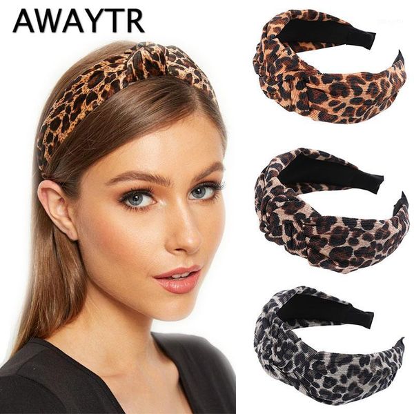 

leopard pattern knot velvet headband women hairband for ladies hair hoop autumn winter female accessories1
