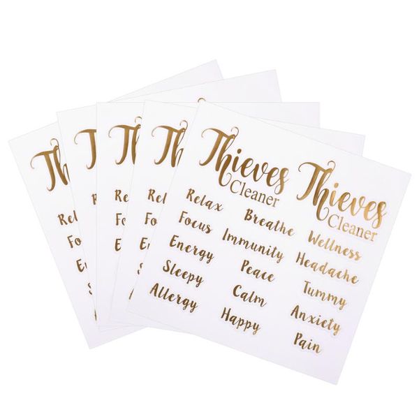 

storage bottles & jars leorx 5 sheets essential oil bottle labels letters tag stickers creative decals self-adhesive pasters