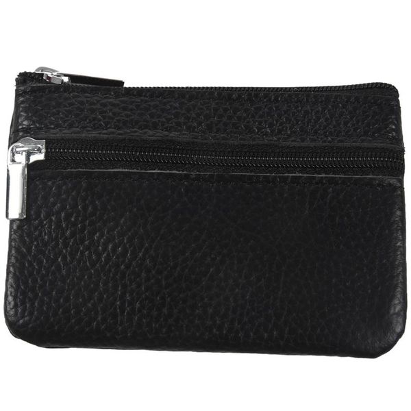 

wallets women leather mini zip coin key purse money wallet pouch gift black, Red;black