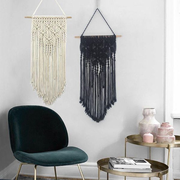 

tapestries macrame woven wall hanging tapestry handmade boho chic bohemian art apartment dorm room home decoration