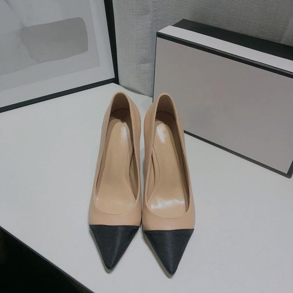 

dress shoes women sheepskin thin high heels brand designer female fashion office party wedding stiletto ladies elegant pointed toe pump, Black