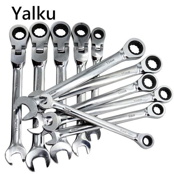

hand tools yalku ratchet wrench set tool spanner repair universal head 8-13mm