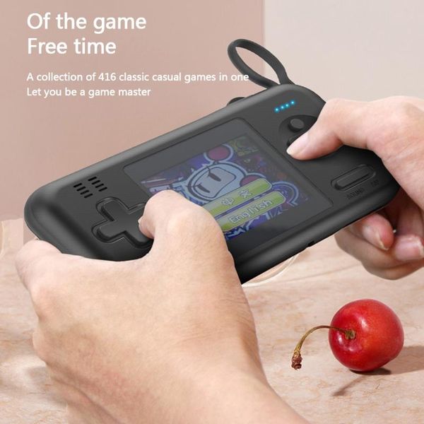 

portable game players handheld console 2.8"color screen retro player built-in 416 with 8000mah fast charger power bank