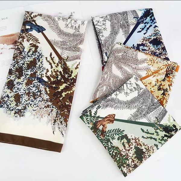 

scarves 90*90cm square scarf imitated silk fabric shawl solid women's headscarf monochrome national, Blue;gray