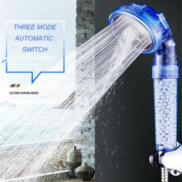 

bath accessory set shower head pressure boosting water saving filter balls beads utility with negative ion activated
