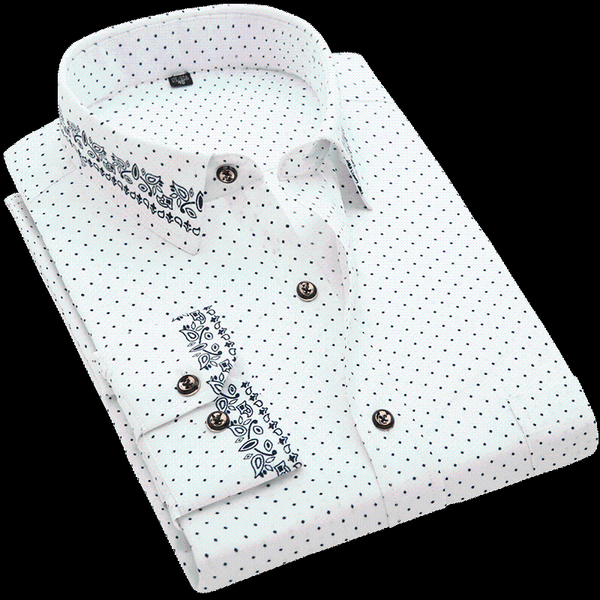 

men's dress shirts men long sleeve shirt floral printed plaid fashion pocket casual holiday, White;black