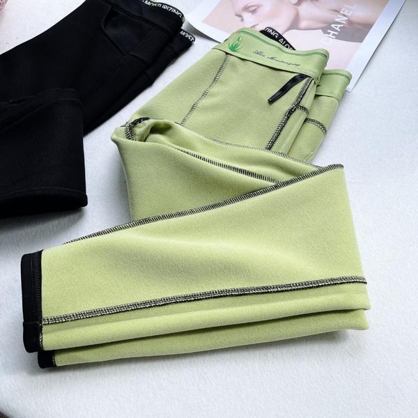 

women's pants & capris winter female ion heating fleece lined padded warm keeping nylon cotton small black match, Black;white