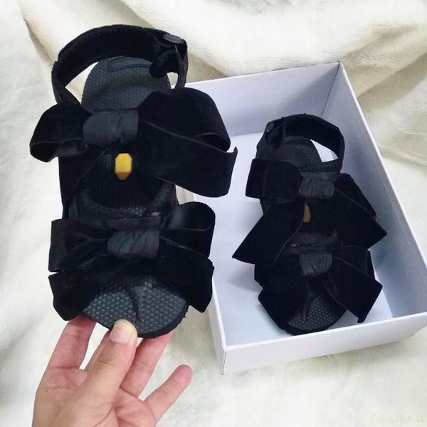 

sandals 2021 summer black women butterfly knot flats slipper patry beach shoes casual designer round toe roman flip flop