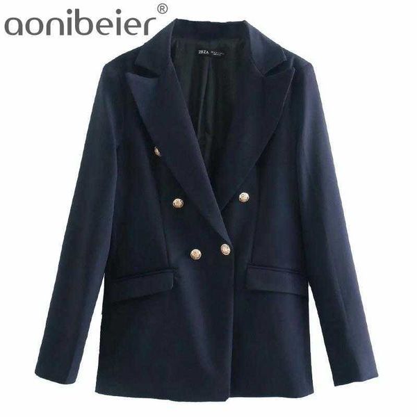 

formal suit jackets spring double breasted office lady blazers female long sleeve women outerwear straight coats 210604, White;black