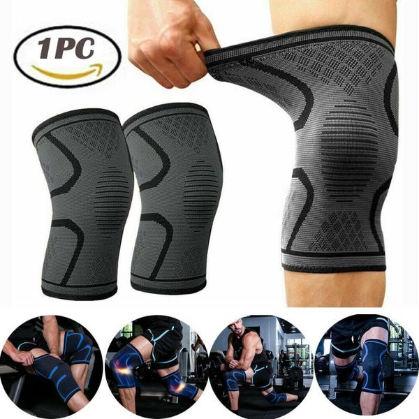 

elbow & knee pads 1pc nylon sports elastic compression support brace pad guard arthritis pain gym exercise protector, Black;gray