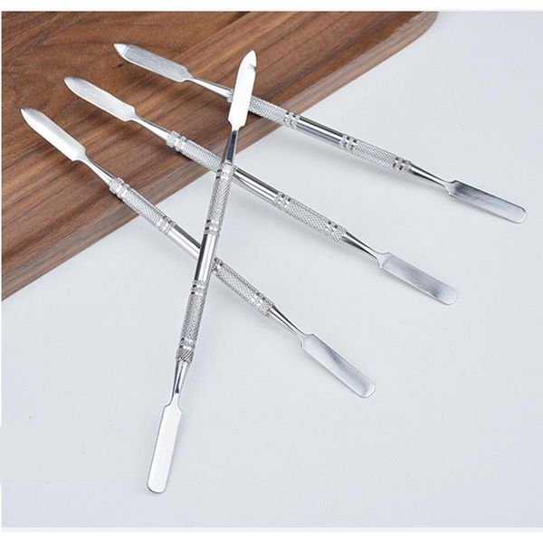 

eyebrow tools & stencils 1pc stainless steel mixing spatula tool spatuler rod dental nail art makeup foundation eyeshadow stick color